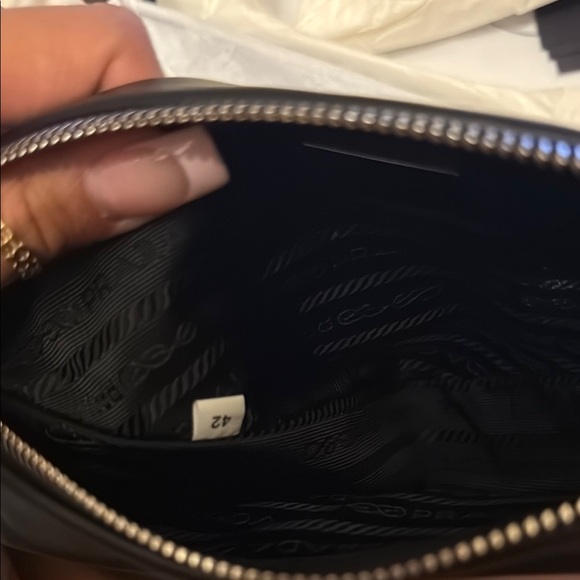 Prada Black Triangle Leather Wrislet - Picture 6 of 9